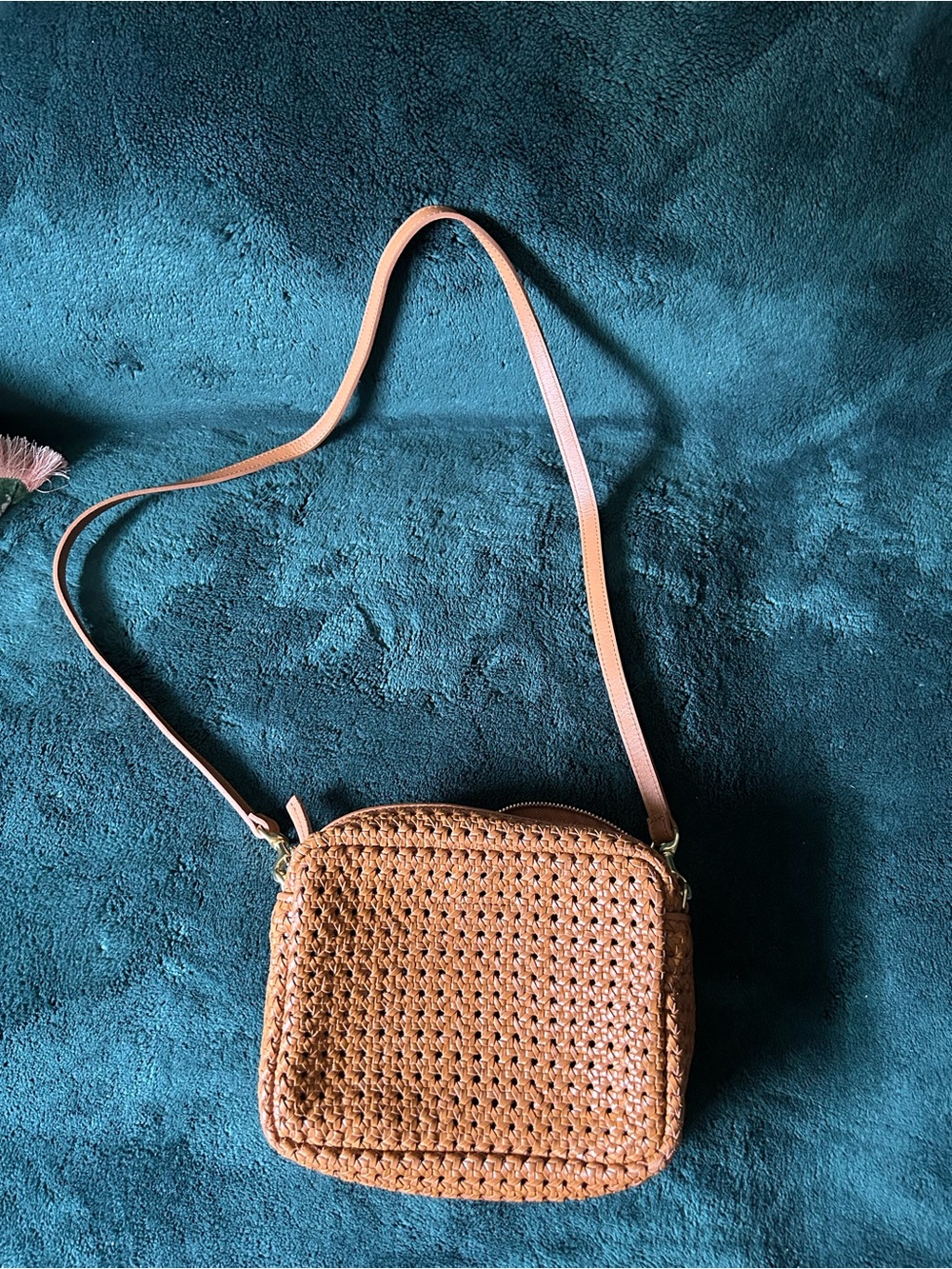Clare V - Tan Rattan Midi Sac Crossbody Bag- Excellent Condition